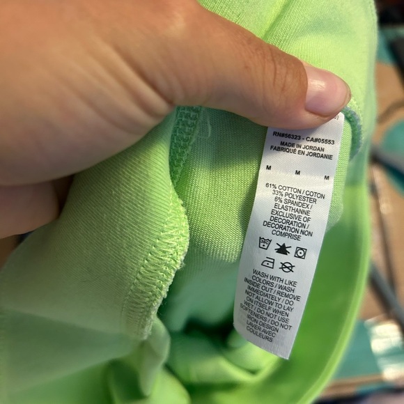 Nike Swoosh High Waisted Lime Green Leggings - Picture 6 of 8